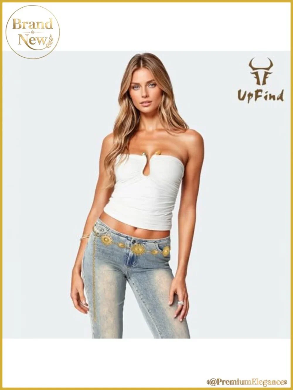 Western Metal Chain Belt Concho Cowgirl Waist Link for Jeans Dresses